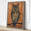 Owl on Branch Boho - Wrapped Canvas-497558126-497558132