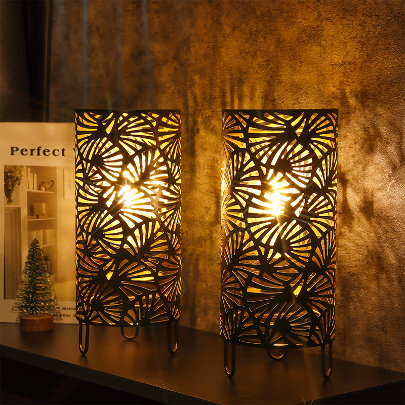 Ensemble de lampes de table noires 9 po