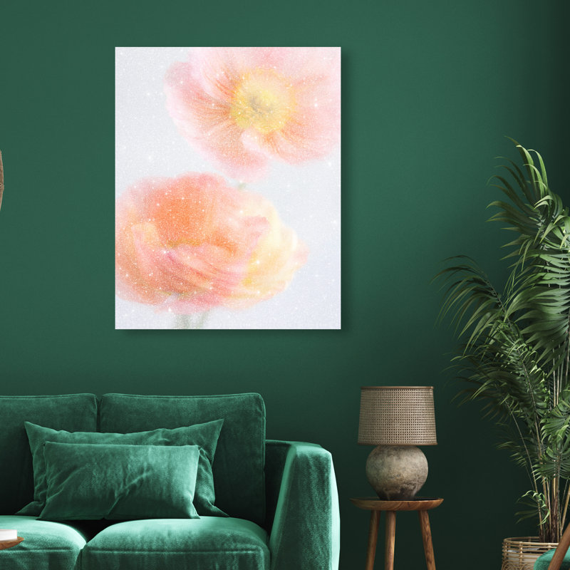 Hazy Camelias Print by Oliver Gal, 30"H x 36"W, Gallery Wrapped
