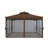 MASTERCANOPY Steel Patio Gazebo with Corner Shelves-70177595-119221766