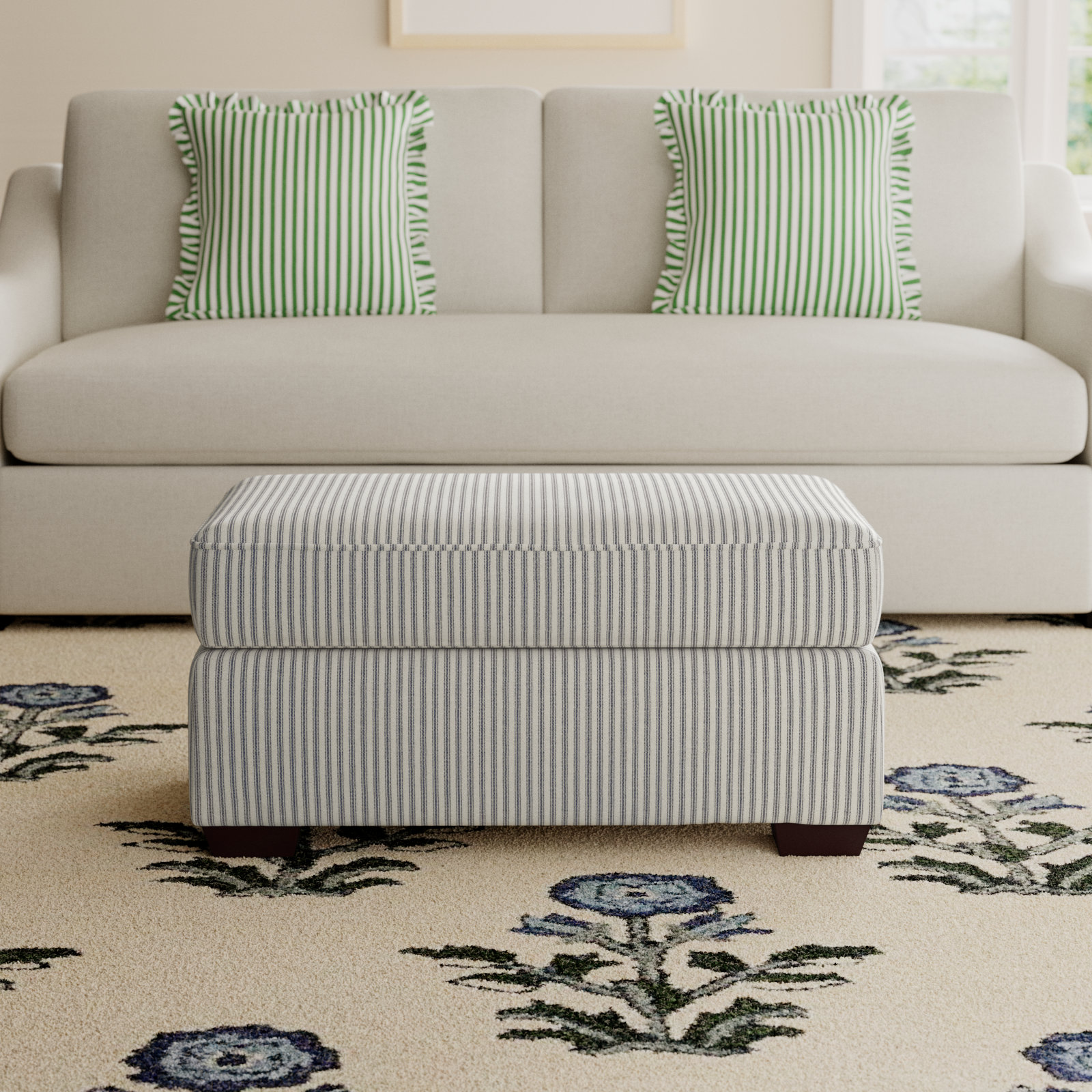 Taylor Upholstered Ottoman, Cruise Adrift