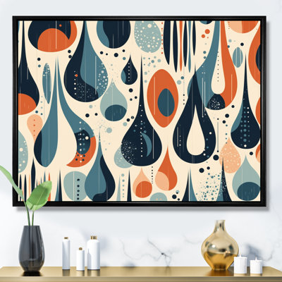 " Orange Blue Midcentury Balance II "