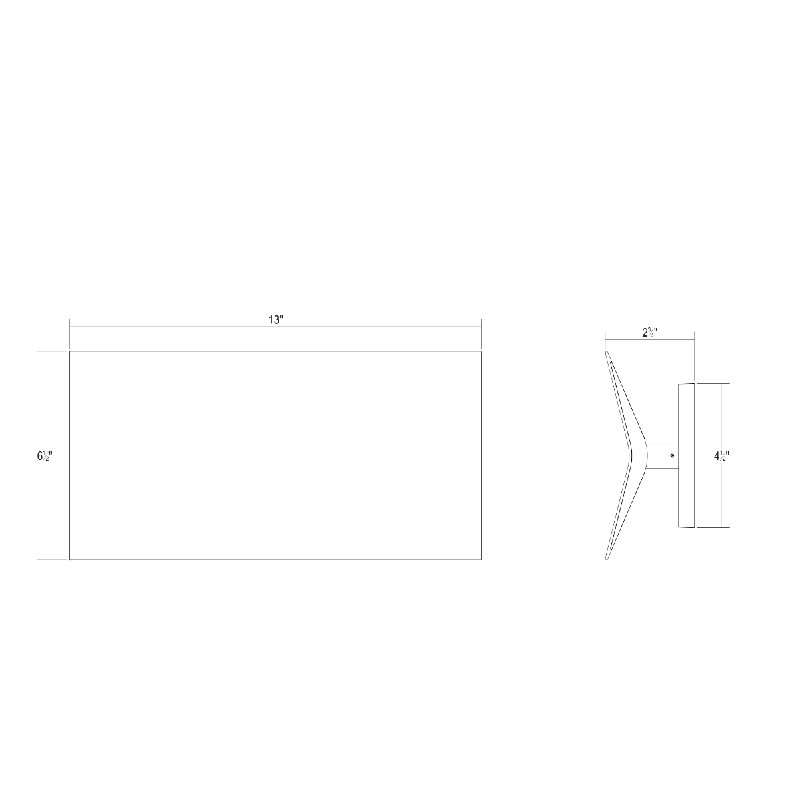Turo 1 - Light LED Flush Mounted Sconce, Satin White, 6.5" H x 13" W x 2.75" D