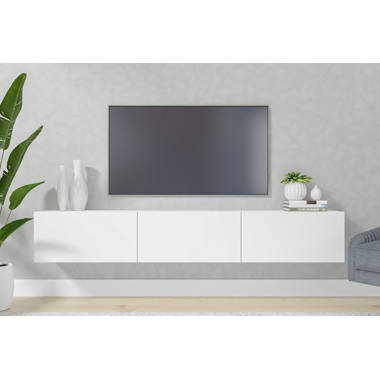 Wrought Studio Ozge Floating Minimalist TV Stand for up to 80 TV Wall  Mounted Media Console & Reviews