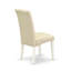Ensemble de table de salle à manger moderne 5 pièces comprenant une table de cuisine ronde et 4 chaises de salle à manger Parsons en tissu crème, 42 po x 42 po, lin blanc-708597423-708597422-708597420
