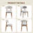 Upholstered Solid Wood Dining Chair Side Chair-2131902371