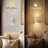 Plug-In Bubble Night Light with Dimmer – Metal Electroplated Silver Ring Wall Sconce-Style Sensor Light