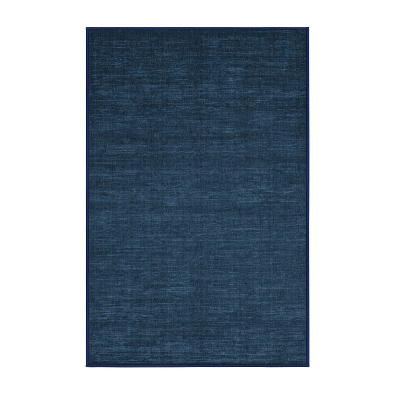 Machine Washable Solid Gray Area Rug, Rectangle 4' x 6'