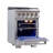 KUCHT Professional 24 in. 2.5 cu. ft. Propane Gas Range and Convection Oven in Stainless Steel with True Simmer Burners-99143088