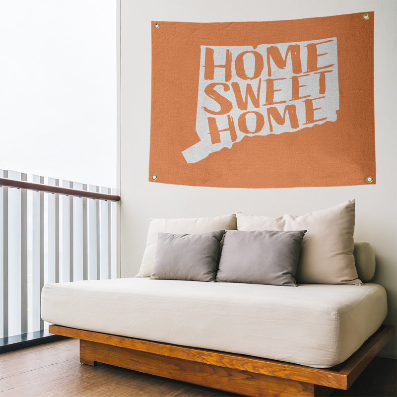 Tapisserie murale connecticut doux pour la maison, H 59 po x l 80 po, Orange