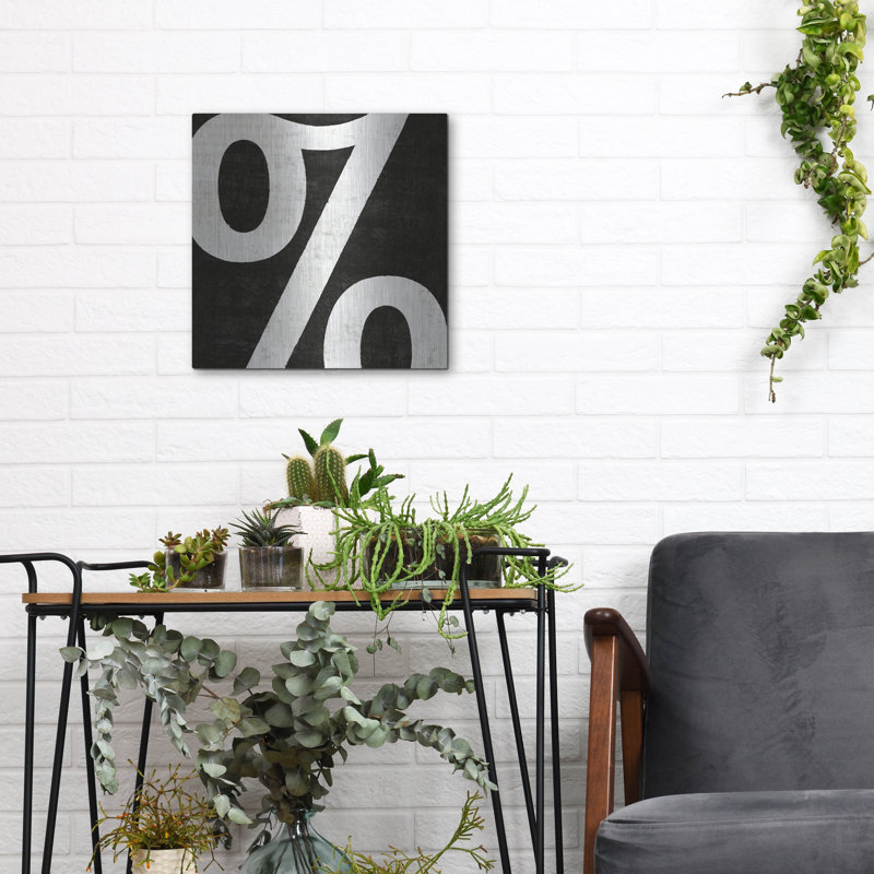 «P ponctuated Black Square 4» par Michael Mullan, art mural en métal, H 12 po x l 12 po