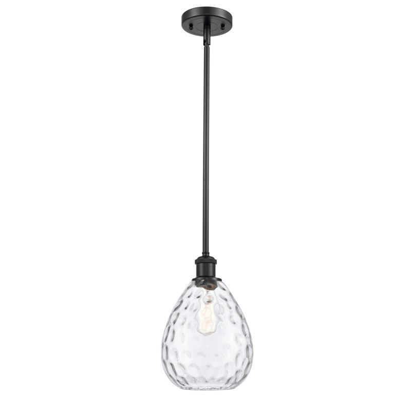 Jaron 1 - Light Single Pendant, Matte Black, 6 Watt Vinage LED Bulb