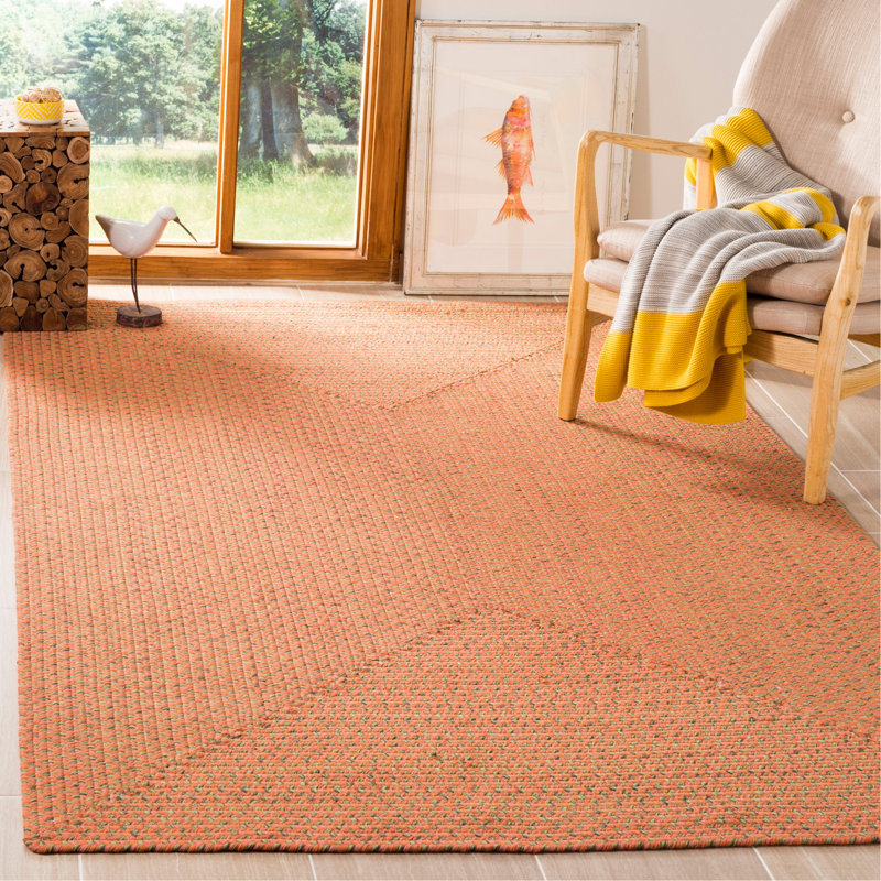 Woodlawn Hand Woven Cotton Solid Color Rug, Rectangle 5' x 8'