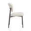 Chaises de salle à manger rembourrées de 2 en beige - Design moderne avec pieds en métal Support de dossier ergonomique pour un confort d'assise optimal, utilisation quotidienne 2 option confortable, structure robuste durable