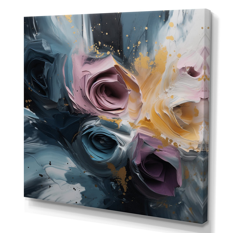 «Pink Rose Symphony II», reproduction d'art sur toile, H 16 po x l 16 po x P 1 po, Toile tendue