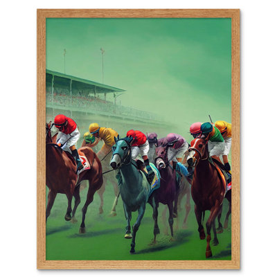 Kentucky Derby Horse Racing Jockeys Modern - Print