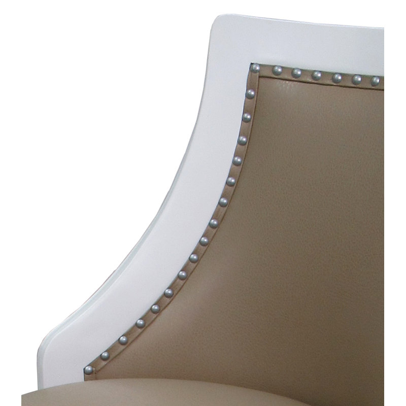 Tabouret pivotant Irminger, Tabouret de comptoir (siège d'une hauteur de 26 p, Brun