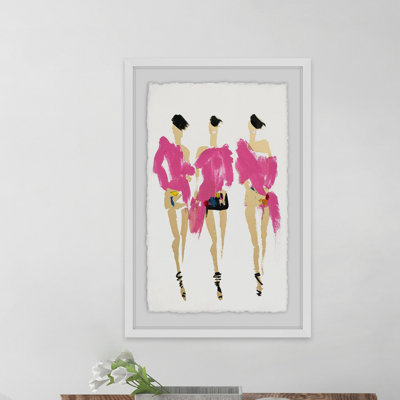 " Flaming Pink " Painting Print