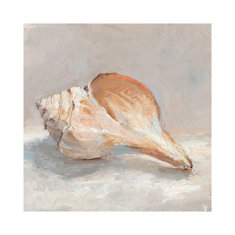 Reproduction d’art sur toile, "Impressionist Shell Study III" par Ethan Harper, H 18 po x l 18 po x 1,5 po, Pas de tapis