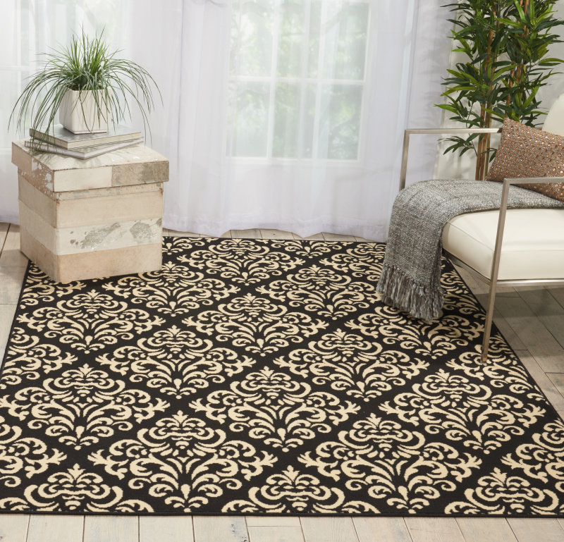Florissant Floral Indoor Rug, Rectangle 5'3" x 7'3"
