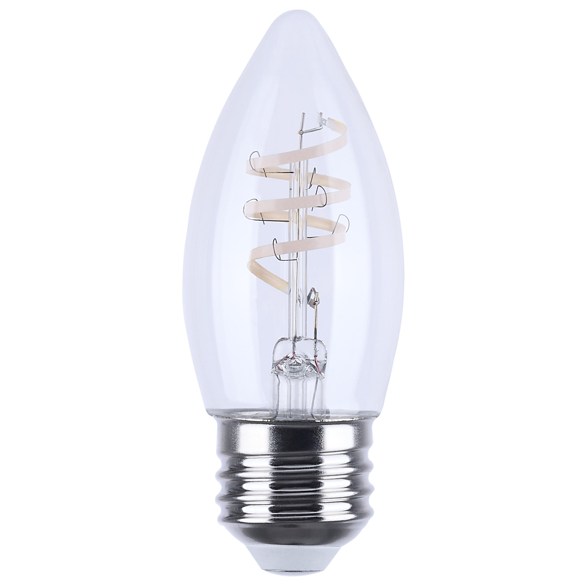4 Watt B11 LED Deena Flex Gray Coil Filament E26 3000K 120 Volt, 2700 Kelvins