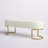 Ferdinand 48" W Velvet Upholstered Living Room Bench with Horseshoe-shaped Metal Legs-126949510
