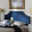 Danann Queen Navy Blue Upholstered in Velvet Headboard, 56.22'' H X 61.32'' W X 2.32"D-46576409-46576388
