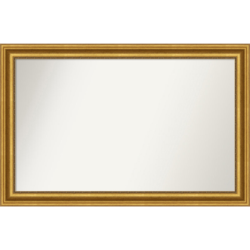 Miroir de salle de bain Jashawna, 33,75 po x 51,75 po, Doré
