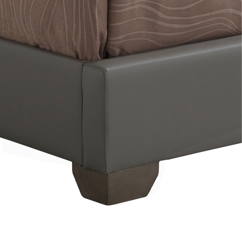 Lit décontracté confortable gris clair pour la détente, Gris clair, Grand lit
