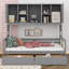 Lit de jour polyvalent en bois avec 2 tiroirs, une armoire et une tablette-1056522110-1056522107
