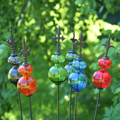 Rogelio Weather Resistant Glass Abstract Garden Stake