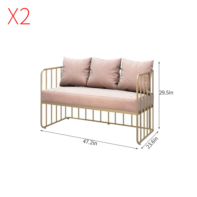 Banc de rangement Nordic Simple, Rose