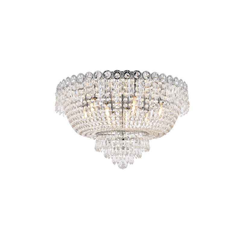 Plafonnier encastré 9 lumières 20 po Stoltz, Chrome