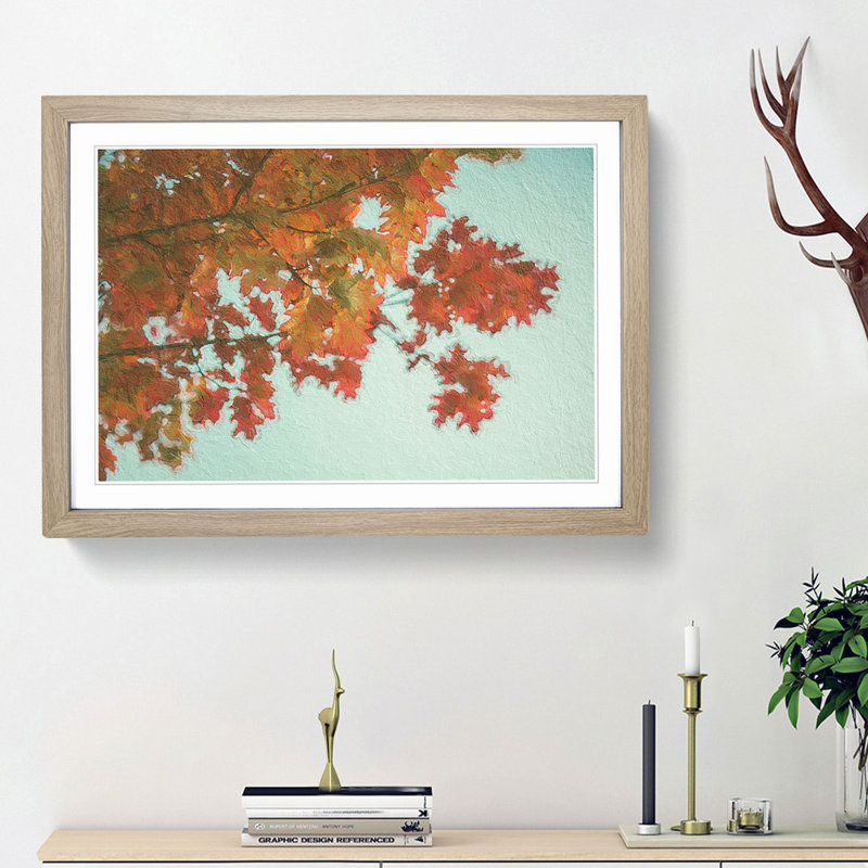Autumn Leaves - Framed Print, Walnut Framed, 45cm H x 63cm W x 2cm D
