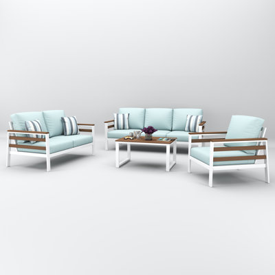 Townsend 4 Person Seating Group With Sunbrella Cushions
