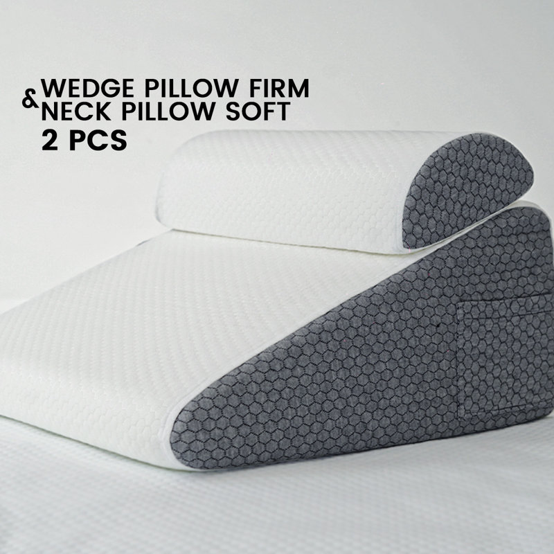 Wedge Pillow-Dark Gray, Dark Gray