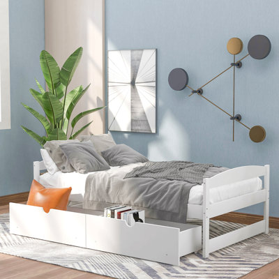 Lit plateforme simple avec deux tiroirs