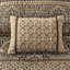 6 pièces de literie brun / doré - qualité double / grand, motifs, coutures, coussins décoratifs à motif de feuilles lavables à la machine inclus-121162238
