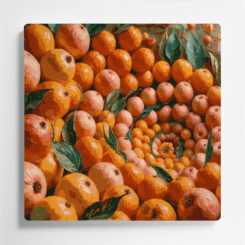 Art mural en métal Fruit, H 16 po x l 16 po