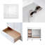 Meuble-lavabo blanc 36 po avec lavabo en céramique Shaker-485656518