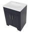 Meuble-lavabo simple l 24,5 po avec plateau en marbre Cousar-1070521730