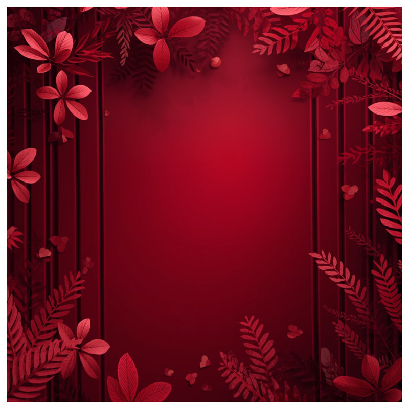 Édredon à feuilles florales rouges, Très grand lit