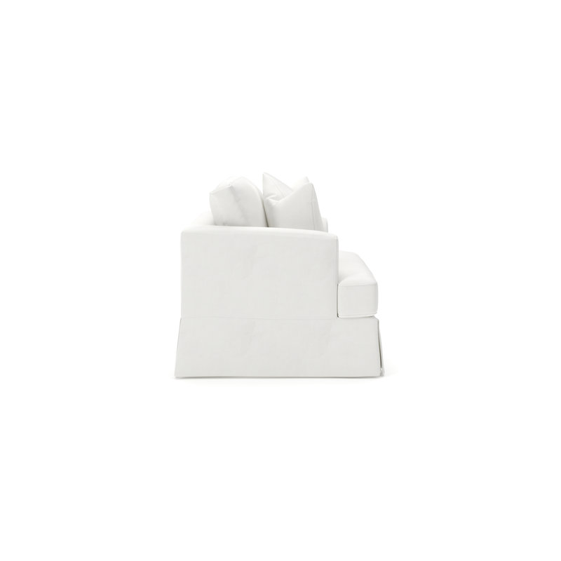 Lucia Slipcovered Armchair, Classic Bleach White Twill