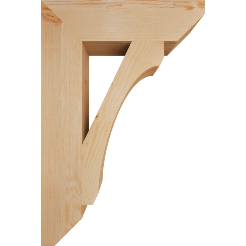 Support en bois / corbeau, H 36 po x l 5,5 po x P 24 po, Douglas (lisse)