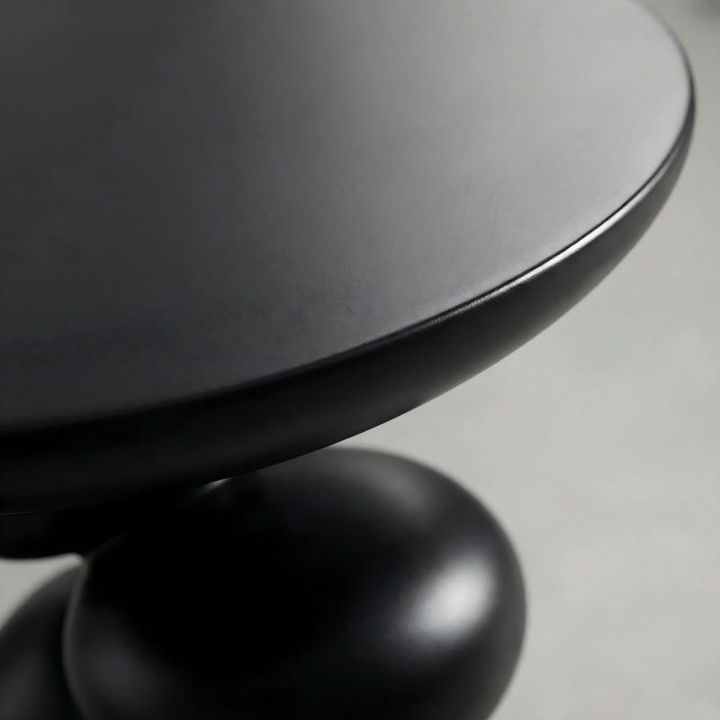 Table de bout et table d'appoint ovales en fibre de verre de 20 po d'inspiration pierre, table d'appoint de fabrication solide sans assemblage pour les salons et les chambres