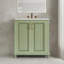 Ensemble de meuble-lavabo autoportant avec tiroir caché, armoire de rangement pour salle de bain 30 po avec lavabo en céramique 30 po