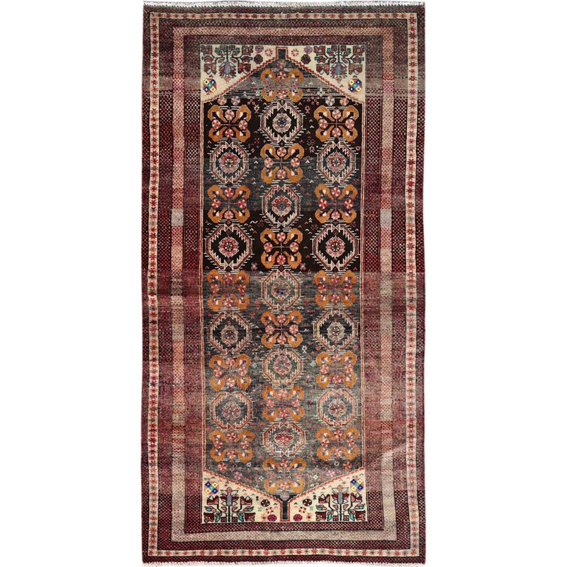 Tapis unique en laine de 3 pi 3 po x 6 pi 6 po brun Xee Xee