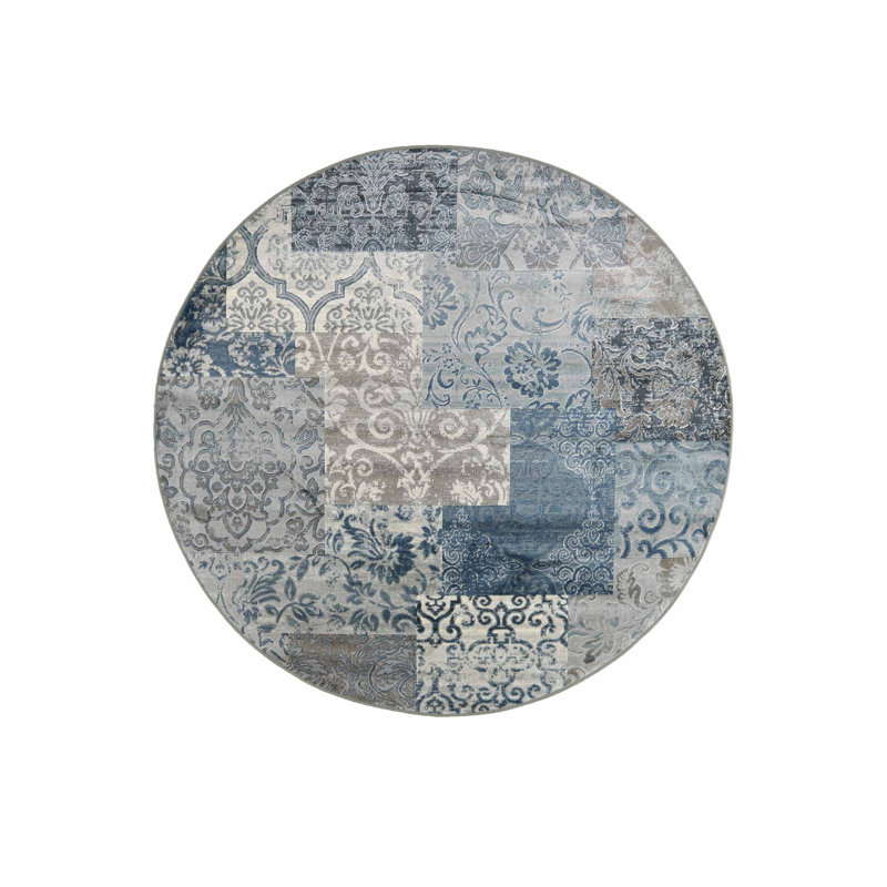 Round Baylor Geometric Area Rug, Round 200cm