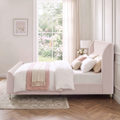 Lit plateforme tapissier double Ricketts