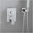 10-Inch Square Wall Mounted Rain Shower System, Brushed Nickel-125774952